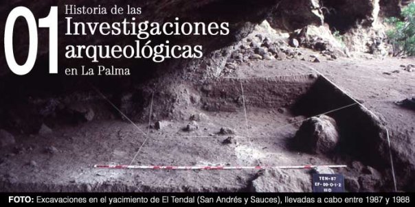 Investigaciones Arqueológicas en la Cueva del Tendal - La Palma - Archivo Documental de la Federación de Salto del Pastor Canario (FSPC) - Archipiélago Canario (1987 y 1988).
