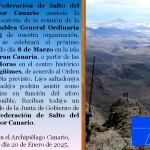 Anuncio de la Convocatoria de la Asamblea General Ordinaria de 2025 de la Federación de Salto del Pastor Canario – Sábado día 8 de Marzo a las 10 Horas – Agüimes – Isla de Gran Canaria – Archipiélago Canario (20 de Enero de 2025).