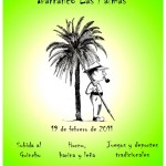 Cartel e Imágenes del II Encuentro Insular Infantil de Salto del Pastor Canario ‘Barranco de las Palmas 2011' - Organizan Jurria Jaira y Saltadores de Gran Canaria el 19 de Febrero de 2011 en el Barranco de las Palmas - Macizo de Amurga - San Bartolomé de Tirajana - Isla de Gran Canaria - Archivo Documental de la Federación de Salto del Pastor Canario - SaltodelPastorCanario.org - Islas Canarias (Febrero de 2011).