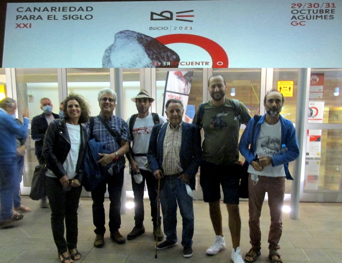 Imágenes de la Proyección y Coloquio del Documental 'Jurria, Guardianes del Garrote' (2020) de Pedro Cubiles e Isidoro Falcón, en el Encuentro Bucio 2021 'Canariedad para el Siglo XXI' - Organiza Fundación Canaria Tamaimos y Colabora Federación de Salto del Pastor Canario (FSPC) el Sábado 30 de Octubre de 2021 en el Teatro Auditorio de Agüimes - Isla de Gran Canaria - Álbum de Fotos de Mario Rodríguez (Secretaría de la FSPC, WebMaster SaltodelPastorCanario.org, y Jurria Jaira) - Archivo Documental de la FSPC - Archipiélago Canario (Octubre de 2021).