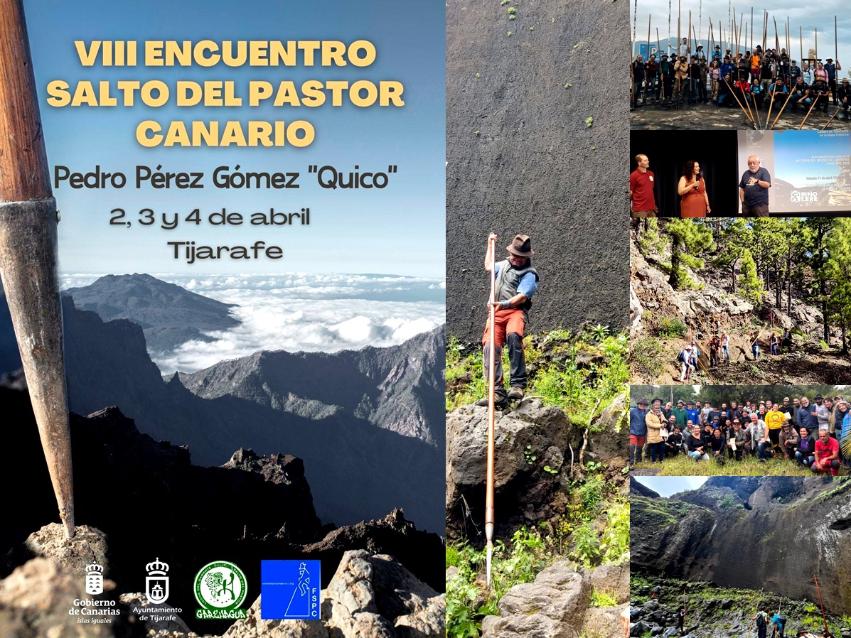 Pica para Ver los Audiovisuales e Imágenes del VIII Encuentro Insular de Salto del Pastor Canario Cabreros de Cumbre de La Palma ‘Tijarafe 2026′ de Homenaje a Don Pedro Pérez Gómez ‘Quico’ – Del Jueves 2 al Domingo 5 de Abril de 2026 – Organiza Colectivo Garehagua y Colaboran Ayuntamiento de Tijarafe y Federación de Salto del Pastor Canario (FSPC) – Tijarafe, El Paso, y Garafía – Isla de La Palma – Archivo Documental de la FSPC – Archipiélago Canario (Abril de 2026).