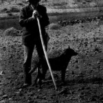 El Anciano Pastor y Cabrero Majorero de Vallebrón Don Felipe De León Darias con su Lata y Perro de Raza Majorera - Foto de Antonio Cardona Sosa en su Libro 'El Perro Majorero Autóctono de Canarias (2007)' - Vallebrón - La Oliva - Fuerteventura - Archivo Documental de la Federación de Salto del Pastor Canario (FSPC) - Archipiélago Canario (11 de Febrero de 1979).