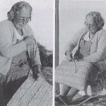 La Artesana Majorera de la Palma Canaria Doña Catalina Méndez Montañez (1930) Cosiendo Con Hilo Plástico la Gena de Palma - Foto de Jesús García Rodríguez - El Pajar, Cuaderno de Etnografía Canaria Nº 5 (Agosto de 1999) - Casillas del Ángel - Puerto Cabras y Del Rosario - Fuerteventura - Archivo Documental de la Federación de Salto del Pastor Canario (FSPC) - Archipiélago Canario (Enero y Febrero de 1999).