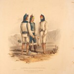 Atuendo Tradicional en el Siglo XIX de los Nativos y Campesinos de la Isla de Fuerteventura con Lata ó Garrote, Vara, y Macana - Acuarela de Alfred Diston publicada en su Obra 'Costumes Of The Canary Islands' (1829) - Fuerteventura - Archivo Documental de la Federación de Salto del Pastor Canario (FSPC) - Archipiélago Canario y Hannover (1829).