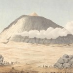 El Pico de Tenerife y Las Cañadas del Teide con Arrieros y Pastores con Vara y Lanza - Acuarela de Alfred Diston publicada en su Obra 'Costumes Of The Canary Islands' - La Orotava - Tenerife - Archivo Documental de la Federación de Salto del Pastor Canario (FSPC) - Archipiélago Canario y Hannover (1829).